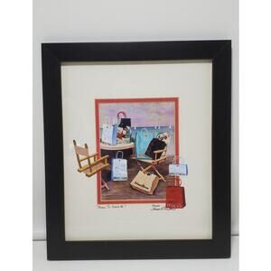 Thomas R. Dawkins Oil Painting "Born To Shop III"  Certification Inc. Vtg 2000